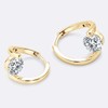 EONFUN 1CT Moissanite Hoop Earrings for Women, D Color VVS1