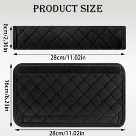 XZSKD 4 Seat Belt Pads, Seat Belt Covers, Car Seatbelt Comfort Pads, Seatbelt Covers - Black Velvet Diamond-Pattern Shoulder Protectors for Cars, Trucks, Long Drives, Travel