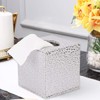 Discoball Tissue Box Cover PU Leather Cube Tissue Holder -