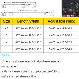 FUNAT Anti Bite Rivets Dog Collar, Powerful Pointed Nail Medium Size Pet Collar, Dog Collar with Rivets, Suitable for Medium to Large Dogs