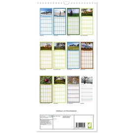 Familienplaner 2025 - Apfelbaum und Streuobstwiesen mit 5 Spalten (Wandkalender, 21 cm x 45 cm), CALVENDO