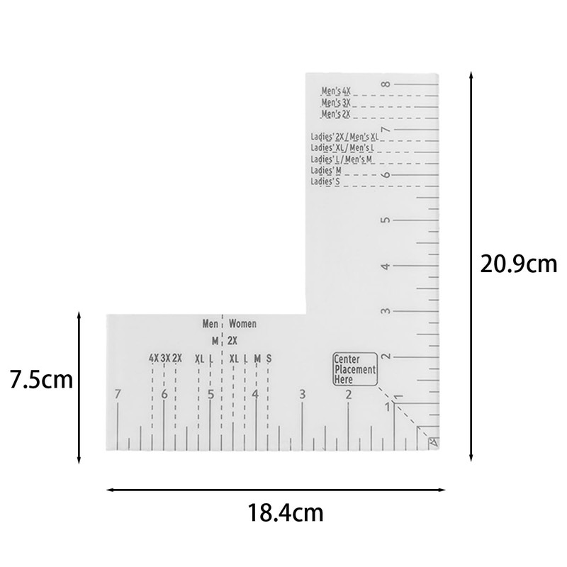 Namvo T-shirt Ruler Guide,Left Chest Logo Placement Tool for Heat