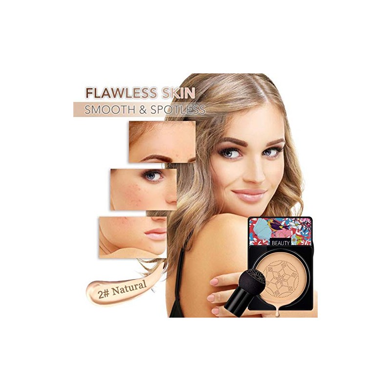 Nuibo Air Cushion Base Maquillaje Hidratante Líquida Larga Duración Dos