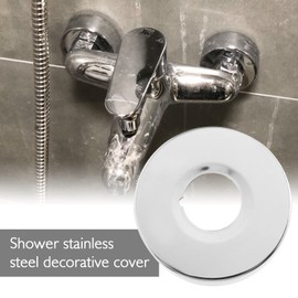Be In Your Mind 4Pcs Shower Pipe Covers Replacement Chrome Pipe Cover Metal Radiator Pipe Cover Tall Hole Decorative Cover Accessories for Home Bathroom 25mm