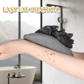 2 in 1 Exfoliating Gloves, Mesh Pouf Exfoliating Body Scrubber, Exfoliating Mitt, Bath SPA Body Exfoliator, Dead Skin Remover Shower Gloves for Women Men