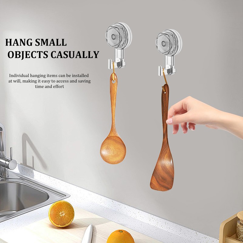 TBRFP Pack of 6 Suction Cup Hooks without Drilling, Suction
