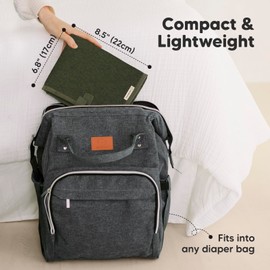 Portable Diaper Changing Pad - Waterproof Foldable Baby Changing Mat - Travel Diaper Change Mat - Lightweight Changing Pads for Baby - Baby Changer - Machine Washable (Dark Olive)