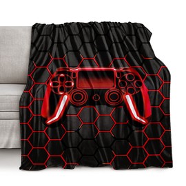 Boys Throw Blanket Twin,Gamer Blanket Teenage Boys Gifts Ideas for Bedroom Decor Kids Teens Blanket Super Soft Fleece for Bedding Couch (MT-A23, 80’’x60)