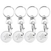 Uskerb 4-Pack Metal Shopping Cart Coin Keychains – Trolley Token