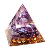 Weigudoc Orgonite Pyramid Reiki Chakra Stones, Tiger's Eye Stone &