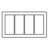 Panasonic (Panasonic) Cosmo Series Wide 21 Metal Plate New Type 2 Switch Plate 4 連用 wtc9204