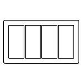 Panasonic (Panasonic) Cosmo Series Wide 21 Metal Plate New Type 2 Switch Plate 4 連用 wtc9204