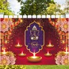 KYMY Happy Diwali Backdrop, Happy Diwali Festival Banner with 70.8X43.3inch,