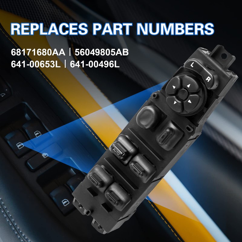 LCWRGS Master Power Window Switch Fits for 2002-2010 Dodge Ram