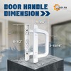 8.5" PGT White Sliding Patio Glass Door Handle Set Replacement