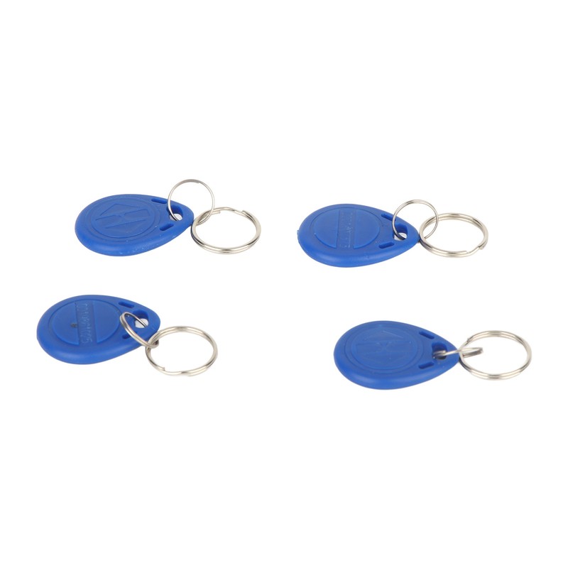 100 Pcs Blue Keychains RFID Proximity Card Key for Access
