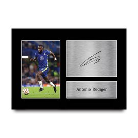 HWC Trading A4 Antonio Rudiger Chelsea Gifts Printed Signed Autograph Picture for Football Fans and Supporters