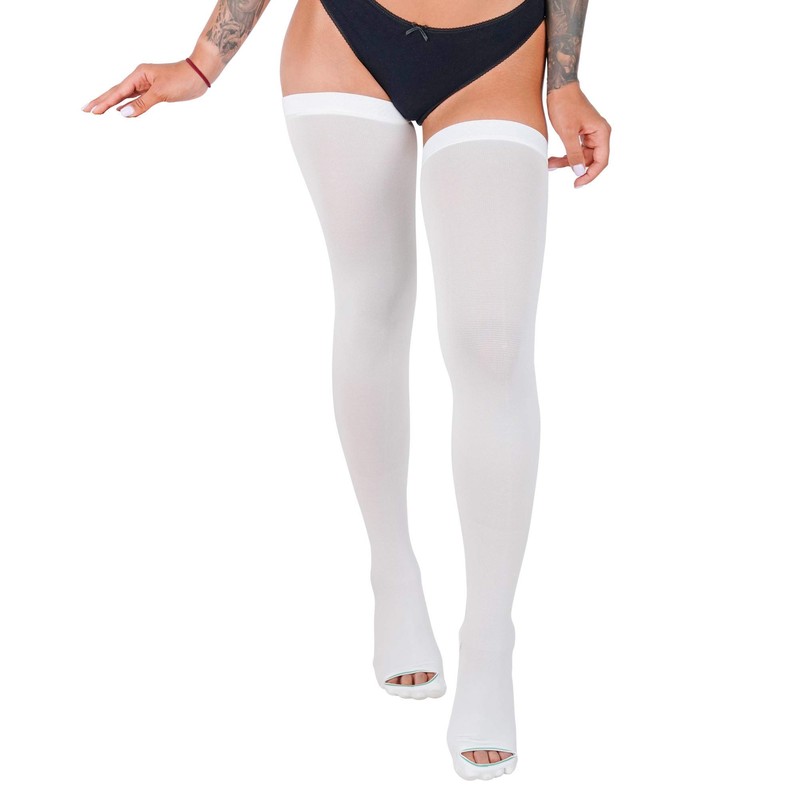 Anti Embolism Compression Stockings, Thigh High Unisex Ted Hose Socks