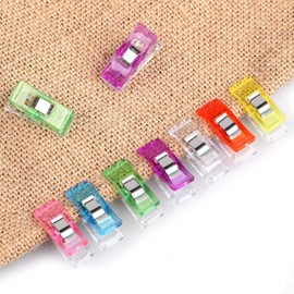 Sewing Clips Plastic Quilting Crafting Clips Multipurpose Sewing Accessories Sewing Clips for Dressmaking Crafting Patchwork Haberdashery, Craft Clips, Sewing/Quilting accessories-100PCS (Multicolor)