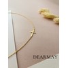 DEARMAY Gold Sideways Cross Necklaces for Women, Dainty Gold Cross