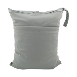 ALVA Alvababy L2933-DE Pack of 2 Reusable Wet Bags for On the Go Reusable with Two Zip Pockets Nappy Bags for Babies Nappies