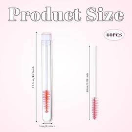 YMCLUB Disposable Eyelash Brushes & Disposable Spoolies, Diamond Mascara Wands with Tube, Sanitary Lash Extension Supplies, Makeup Tool (20 Pcs， Colors are randomly assigned.)