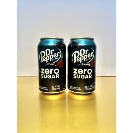 Dr Pepper 〽️New Limited Edition Dr Pepper Zero Sugar Cherry Flavored Soda (2 Cans)