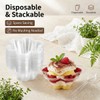 Rowcay Clear Ice Cream Cups with Spoons, 50 Pack, 8