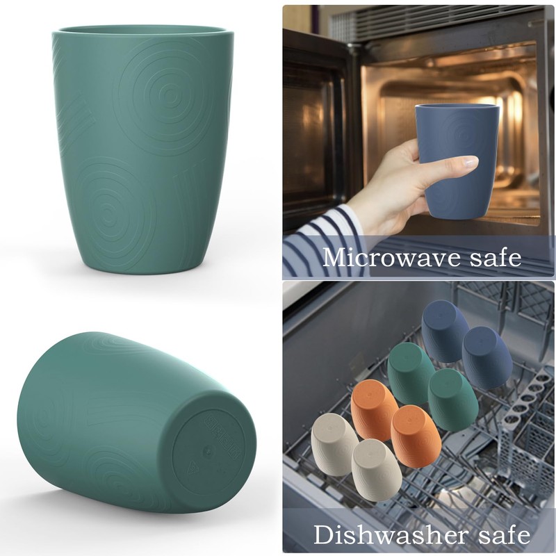 Wrova Wheat Straw Cups 8 PCS Good Alternative to Plastic