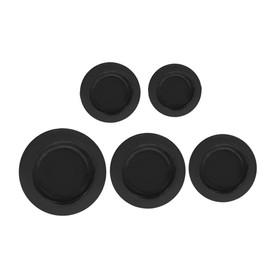 Alasum 5pcs Rubber Piggy Bank Stoppers, Multi-Size Money Box Plugs (26mm, 25mm, 30mm, 32mm, 38mm), Black, Easy to Use, steady and Versatile for Home and Office
