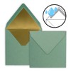 50 square envelopes - 15.5 x 15.5 cm, kraft paper