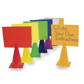 S&S Worldwide 2-in-1 Message Cones 12", 12in (Set of 6)