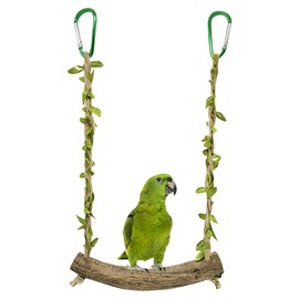 Wellensittich Spielzeug, Wellensittich Schaukel Naturholz, Vogelspielzeug, Sitzstangen für Vogelkäfige, Vogelkäfig Zubehör für Papageien, Kanarienvogel