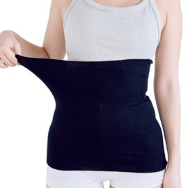 [picopon] Silk Belly Wrap, Made in Koryo Town, Nara Prefecture, Made in Japan, "pikopon x silk" Rich Black, Blended Yarn, 17th Anniversary of Founding Product, Introduced in Magazines and Newspapers,