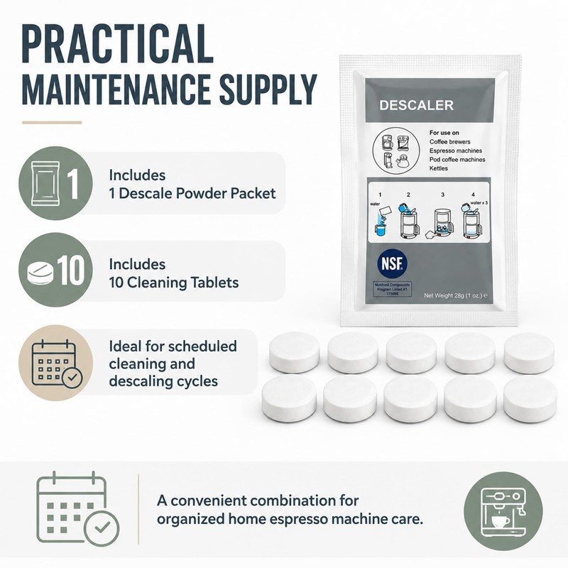 For Ninja Luxe Cafe Cleaning Tablets and Descale Powder(10+1)