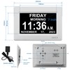 SSYA Digital Calendar Alarm Clock - Dementia Clocks for Vision