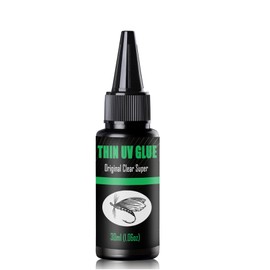 Eupheng UV Clear Glue Thin Formula for Fly Tying, Fast Curing, Tack-Free, Crystal Clear, Eco-Friendly, Ideal for Fly Heads, Bodies, Wings & Knot Protection