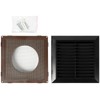 ECOPRO VENT Black 4'' Inch Ventilation Grille - Inside/Outside use