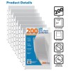 Better Office Products 200 Count Mini Poly Sheet Protectors, Standard