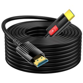Anehmeta Cable HDMI de fibra óptica de 50 pies/15 m, cable HDMI largo 2.1 compatible con 48 Gbps de alta velocidad 8 K a 60 Hz 4 K a 120 Hz HDR/eARC/HDCP 2.2 y 2.3/Dolby Atmos para monitor, TV,