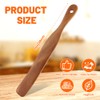 2 Pcs 11 Inch Wooden Spatula for Cooking, Durable Sourdough