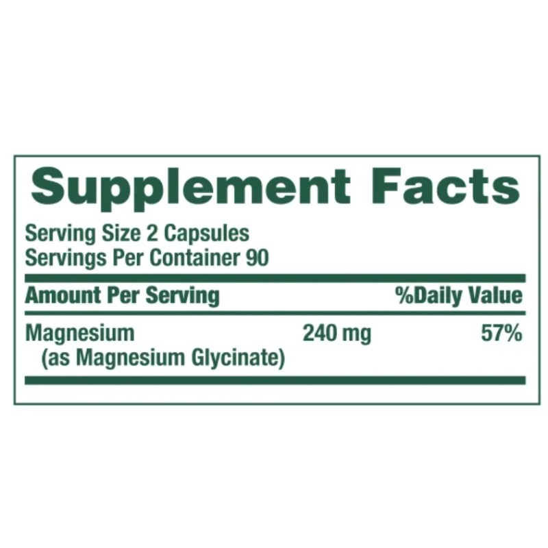 Nature's Bounty High Absorption Magnesium Glycinate 240mg 180 Capsules