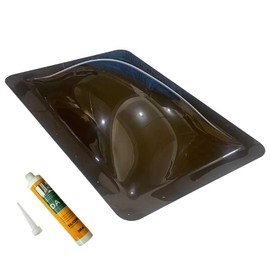 Lirinsegie SL1422C 18"x26" OD Thick RV Skylight Replacement for 14" x 22" Skylight Outer Dome Opening Travel Trailer RV Camper Truck with Lap Sealant (Brown)