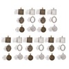 60pcs Metal Round Oval Pendant Base Tray Glass Domes Sheet