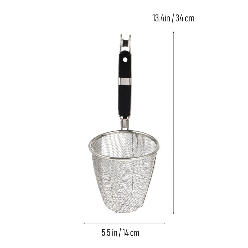Kichvoe Mesh Spider Strainer, Width 5.5Inch Stainless Steel Pasta Basket