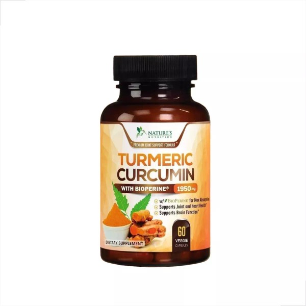 Nature's Nutrition Turmeric Curcumin 60caps Con Bioperina 1950mg