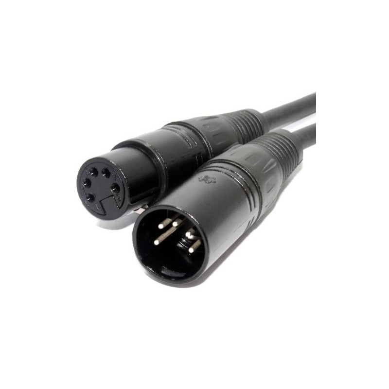 kenable Pulse DMX Spiral Shielded Insulated 5-Pin Male to Female
