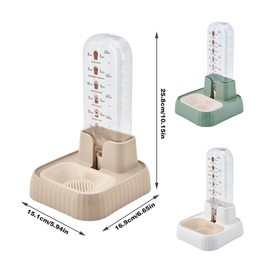 AIMALL Cat and Dog Automatic Water Dispenser, 5.94x6.65x10.15 Inch Hanging Pet Feeder Bowl with Siphon Refill System, Anti-Slip Base, and Water Filter