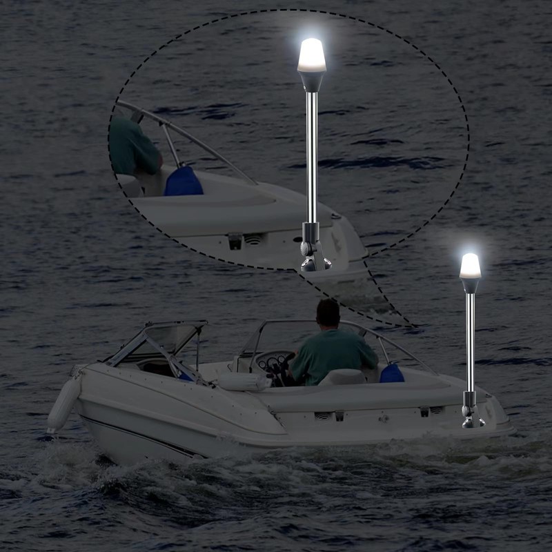 CLGMarine Stern Lights for Boats,All Round Led Anchor Light,Bimini Top