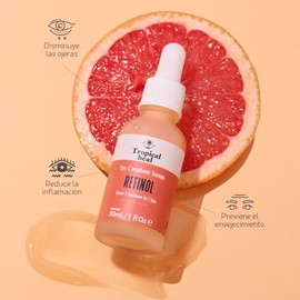 Tropical Heal - Suero Facial Retinolift con 1 Retinol y cido Hialurnico - Serum Nocturno Antiedad para Contorno de Ojos y Reduccin de Arrugas - 30 ml 